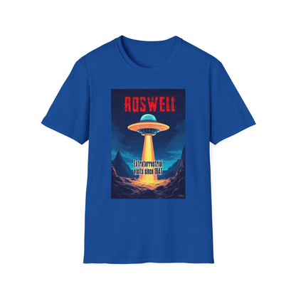 Roswell Alien Encounter Unisex T-Shirt, Retro Space UFO Tee, Sci-Fi Lovers Gift, Convention Wear, Extraterrestrial Tee, graphic design, png