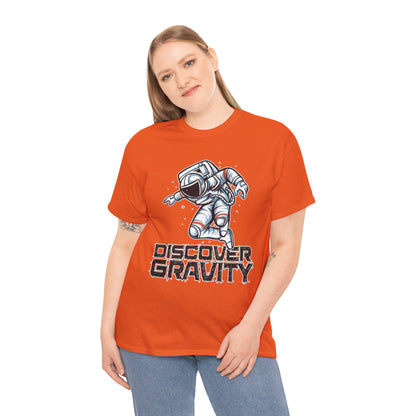 Discover Gravity. Unisex Heavy Cotton Tee - Fun Astronaut, Astronomy Graphic Tee - Unisex graphic design, png Express Delivery available
