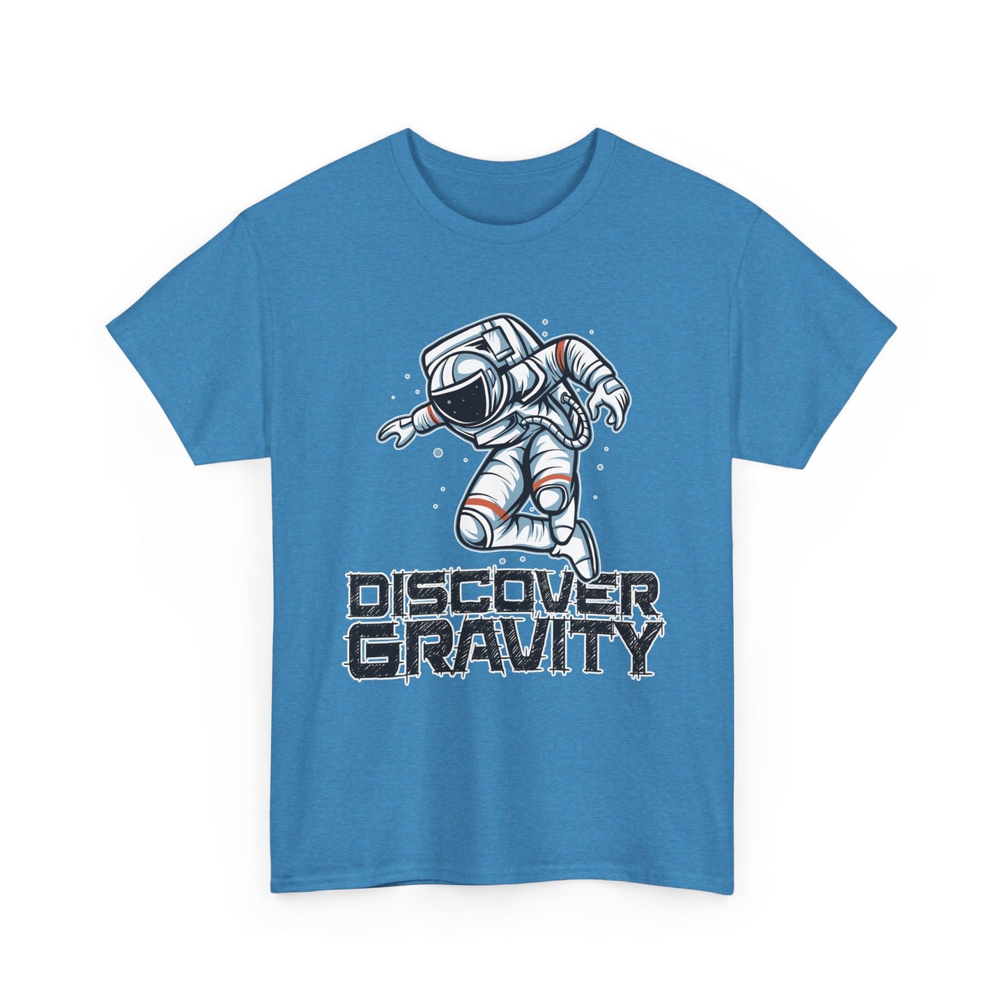 Discover Gravity. Unisex Heavy Cotton Tee - Fun Astronaut, Astronomy Graphic Tee - Unisex graphic design, png Express Delivery available
