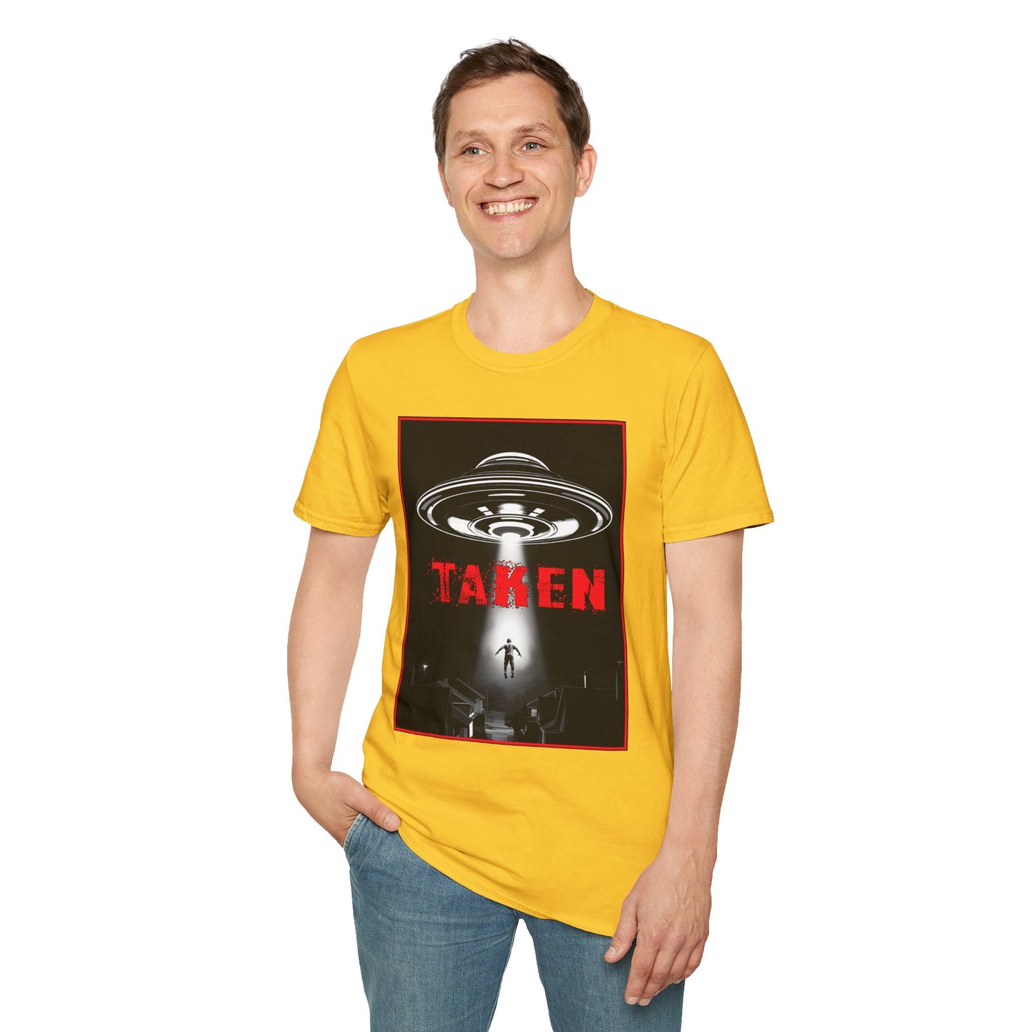 Taken, Alien Abduction, Unisex T-Shirt, Taken Graphic Tee, UFO Gift, Casual Wear, Sci-Fi Fan Apparel, Fun Statement Shirt, GraphicTees