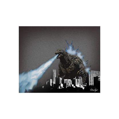Godzilla Minus One, Fine Art Posters, Godzilla movie rendition, monsters, movies, posters, canvas, fine art, graphic design, png, CanvasPrints