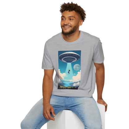 Cosmic Abduction Unisex T-Shirt | Space Alien Tee, UFO Graphic Shirt, Sci-Fi Fan Gift, Casual Style, Cool Vintage Look