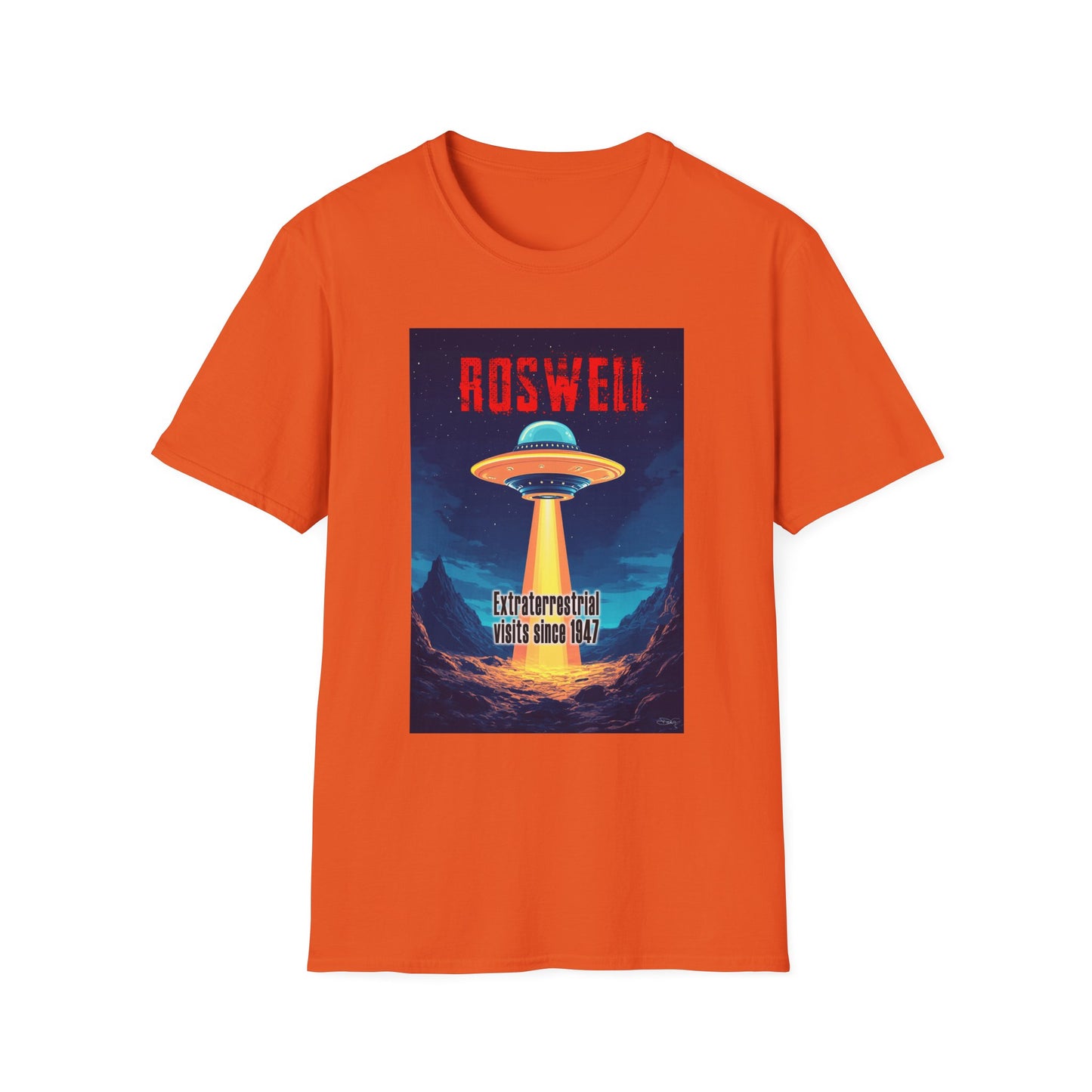 Roswell Alien Encounter Unisex T-Shirt, Retro Space UFO Tee, Sci-Fi Lovers Gift, Convention Wear, Extraterrestrial Tee, graphic design, png