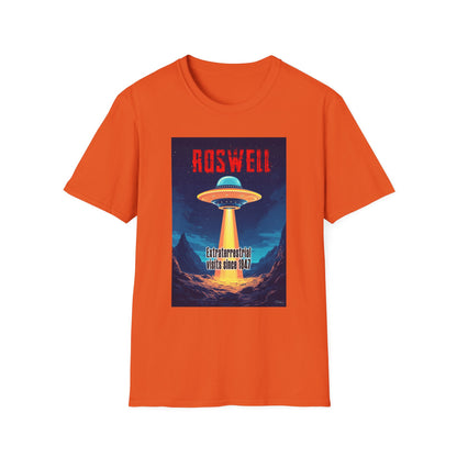 Roswell Alien Encounter Unisex T-Shirt, Retro Space UFO Tee, Sci-Fi Lovers Gift, Convention Wear, Extraterrestrial Tee, graphic design, png