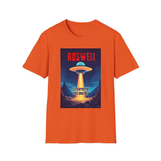 Roswell Alien Encounter Unisex T-Shirt, Retro Space UFO Tee, Sci-Fi Lovers Gift, Convention Wear, Extraterrestrial Tee, graphic design, png