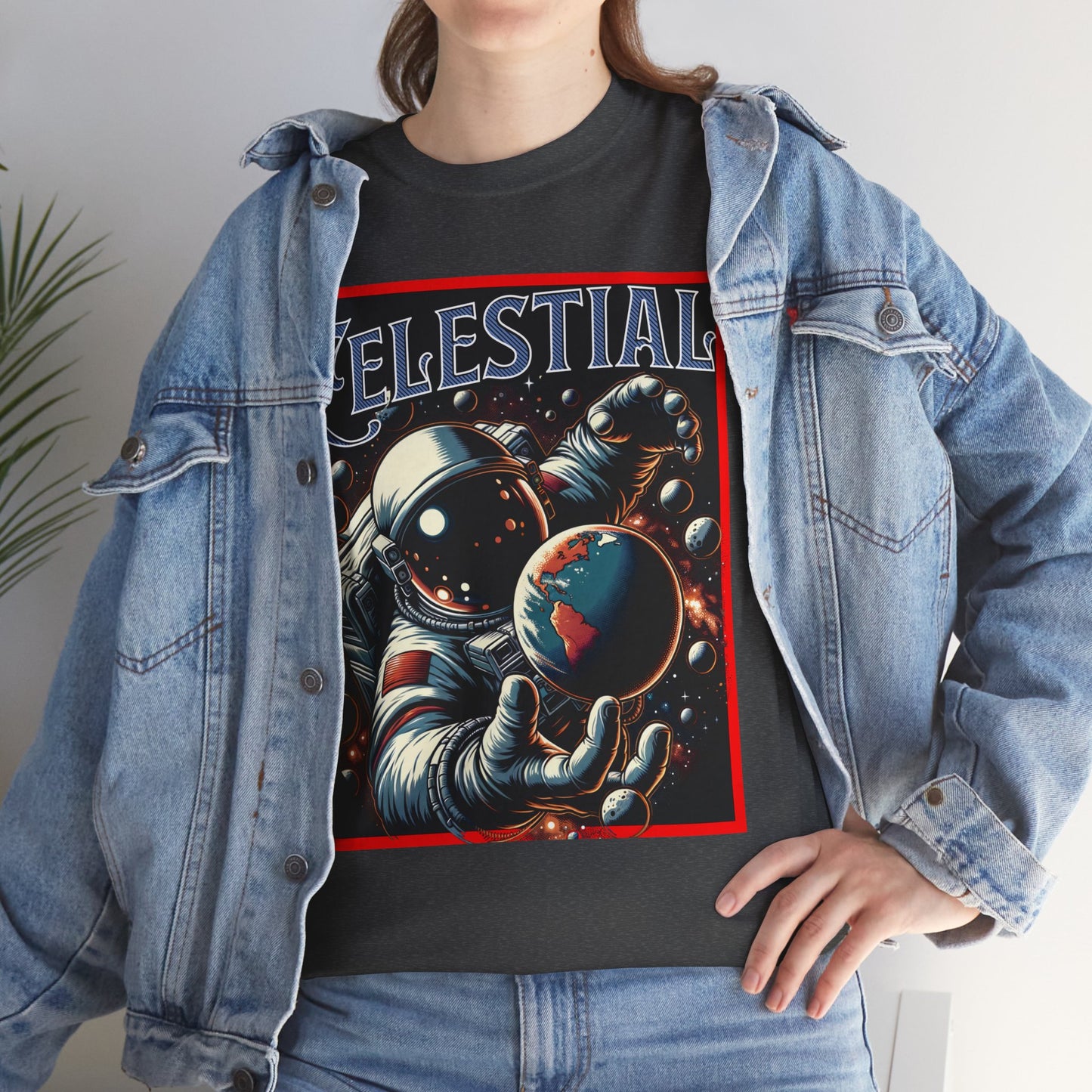 Celestial Astronaut Tee - Unisex Vintage Space Graphic T-Shirt, png, t-shirt, tshirts