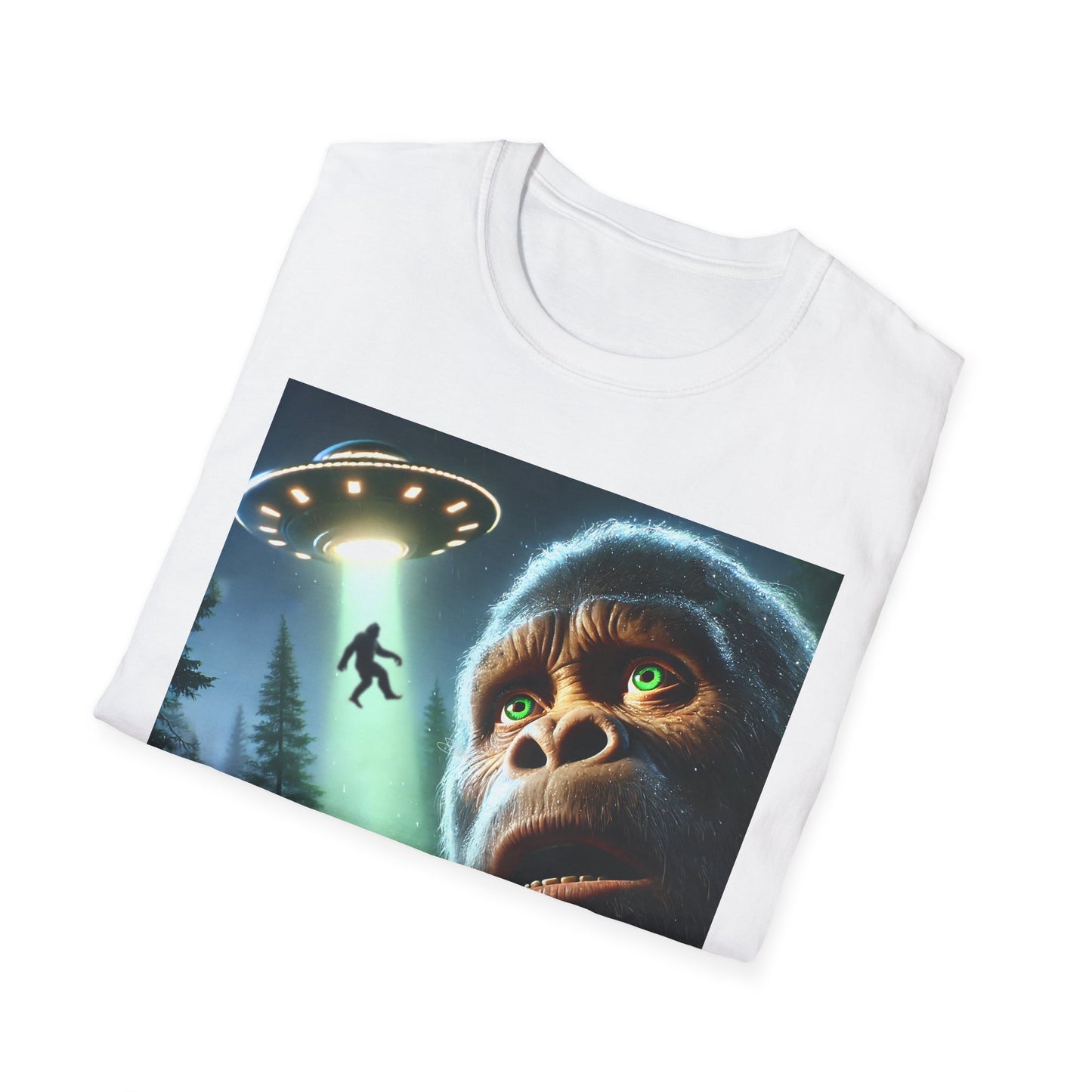 Bigfoot UFO Unisex T-Shirt, Funny Graphic Tee, Gift for Alien Lovers, Unique Summer Shirt, Casual Everyday Wear, t-shirt, tshirts, party, png, tshirt