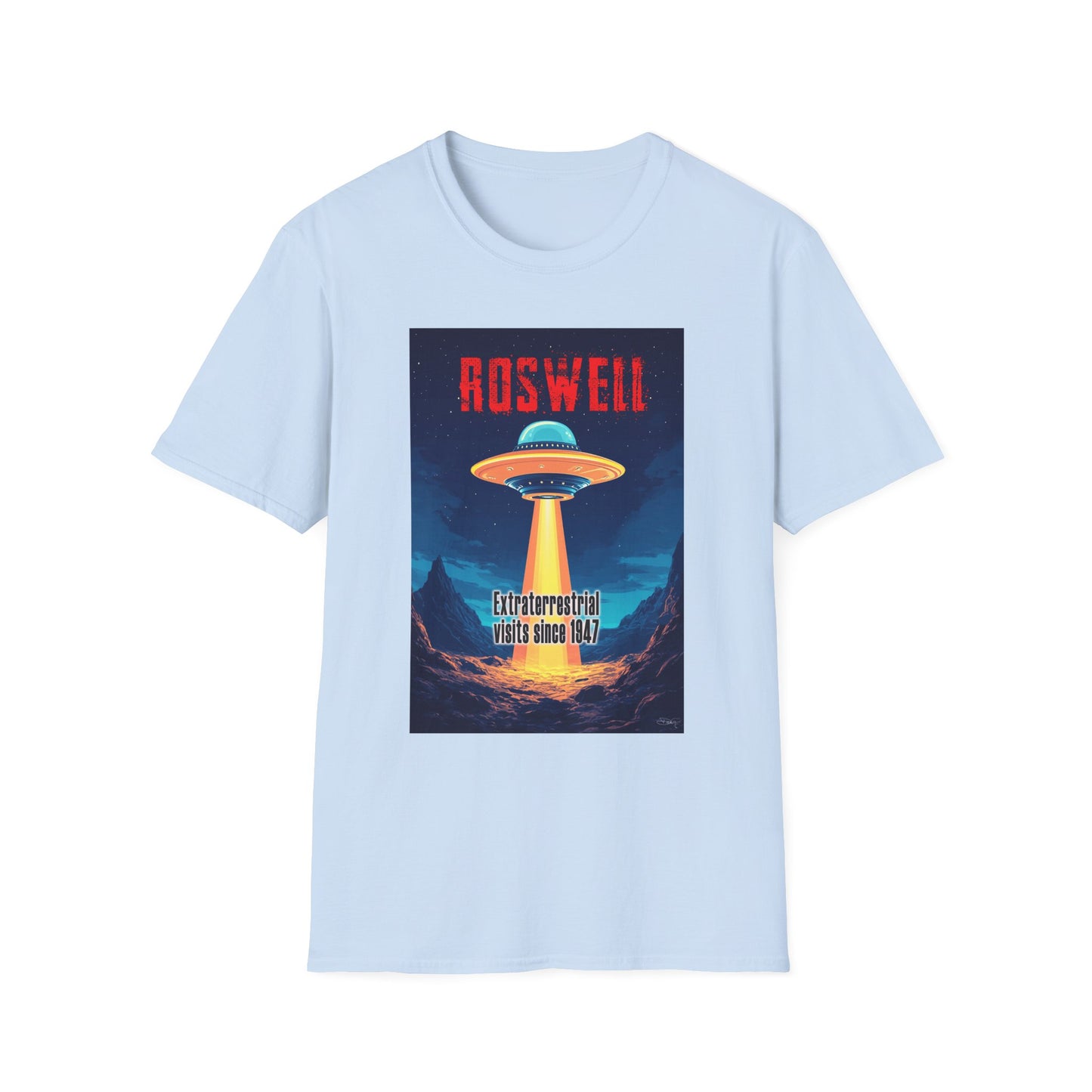 Roswell Alien Encounter Unisex T-Shirt, Retro Space UFO Tee, Sci-Fi Lovers Gift, Convention Wear, Extraterrestrial Tee, graphic design, png