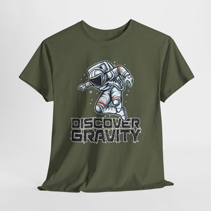 Discover Gravity. Unisex Heavy Cotton Tee - Fun Astronaut, Astronomy Graphic Tee - Unisex graphic design, png Express Delivery available