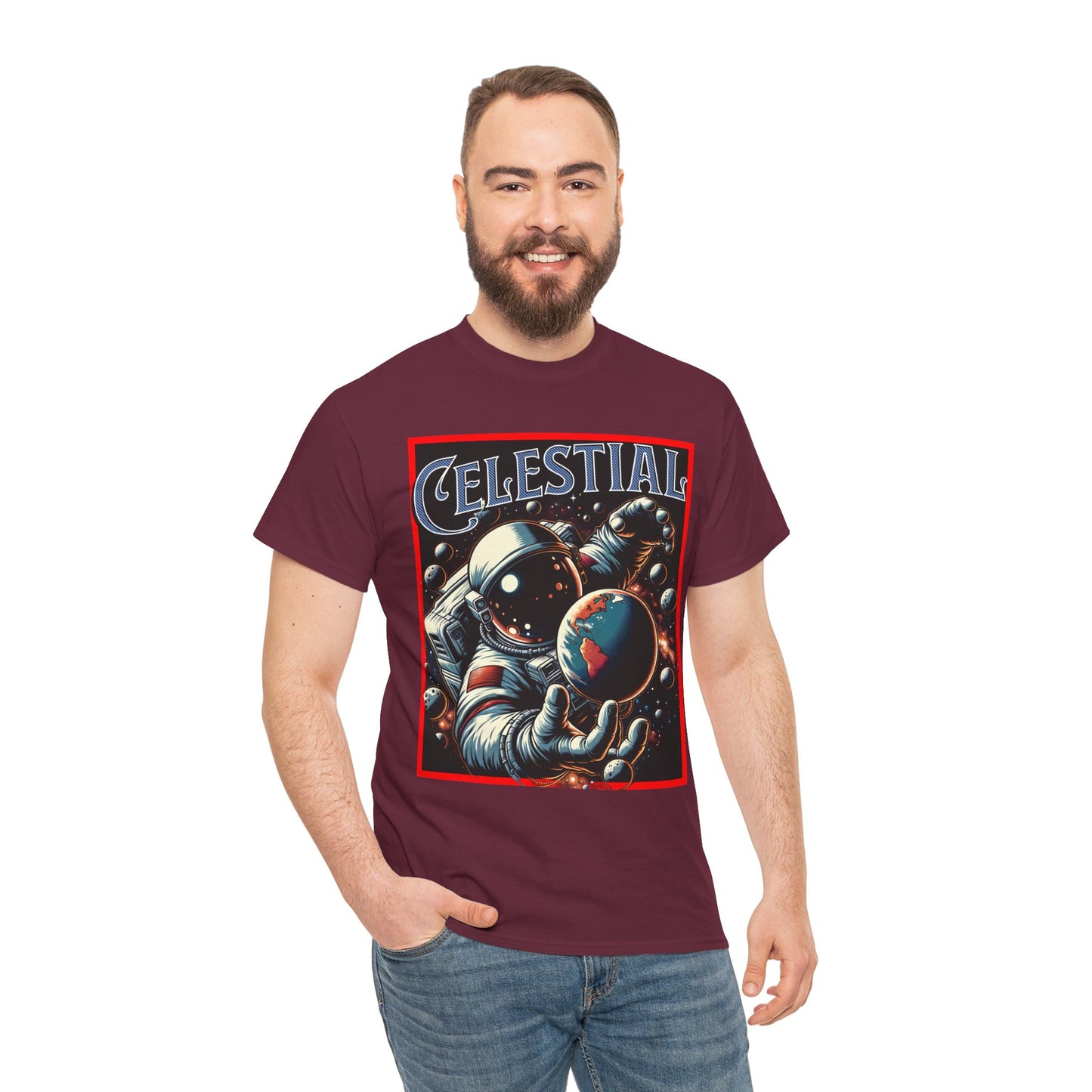Celestial Astronaut Tee - Unisex Vintage Space Graphic T-Shirt, png, t-shirt, tshirts