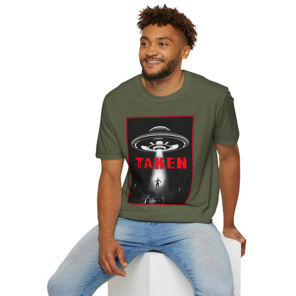 Taken, Alien Abduction, Unisex T-Shirt, Taken Graphic Tee, UFO Gift, Casual Wear, Sci-Fi Fan Apparel, Fun Statement Shirt, GraphicTees