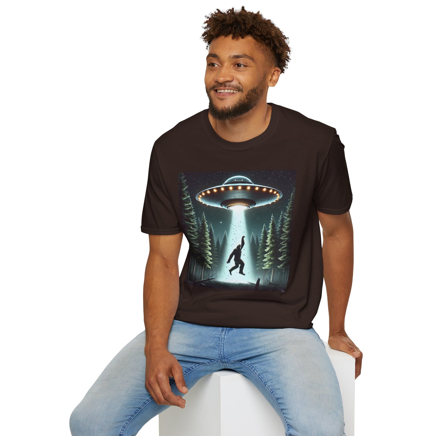 Funny UFO Abduction Unisex T-Shirt, Alien Theme Tee, Gift for Sci-Fi Lovers, Cool Graphic Shirt, Quirky Apparel, Unique Vintage Style