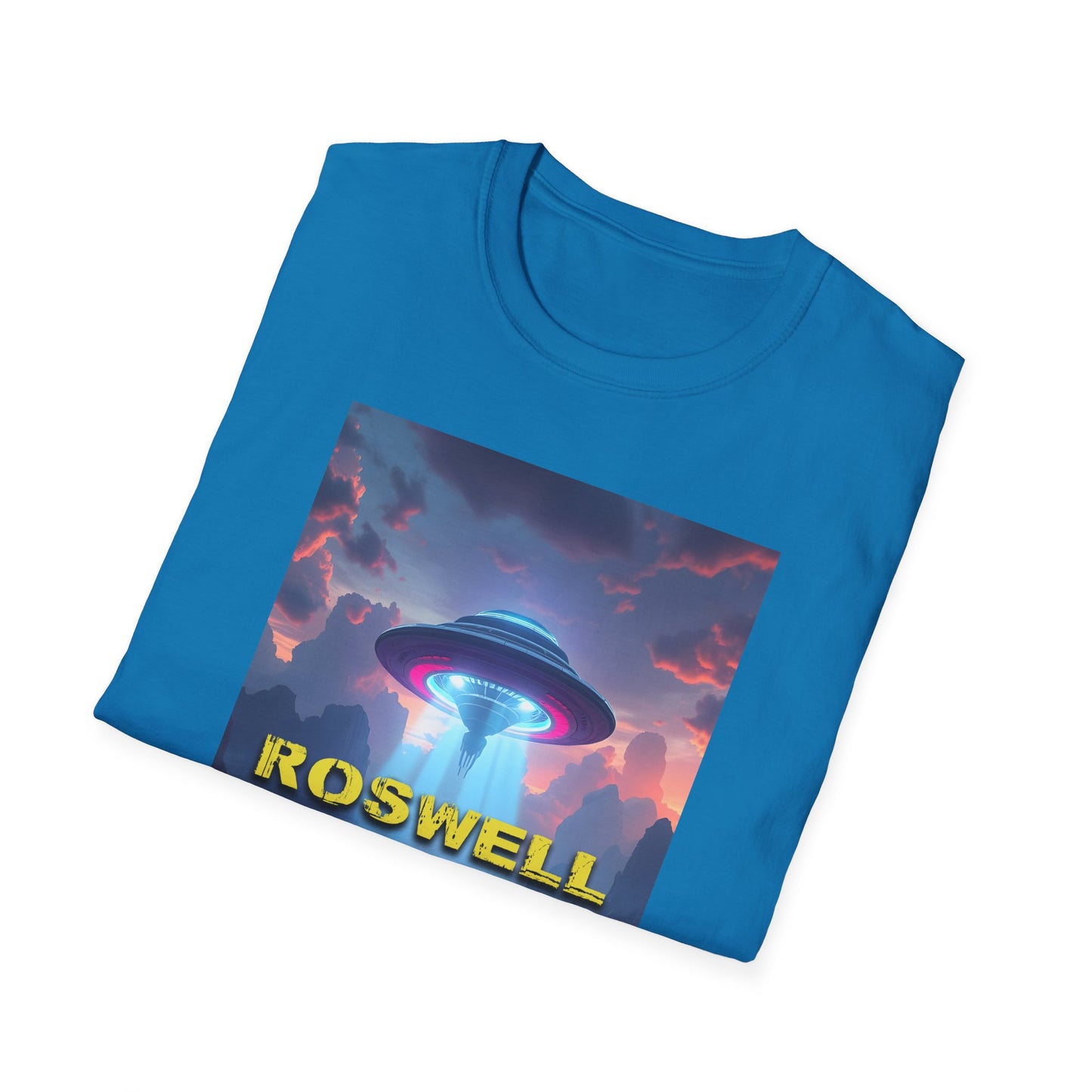 Roswell Probed Retro T-Shirt - Alien UFO Lover Gift, Sci-Fi Apparel, Extraterrestrial Tee, Unisex Softstyle Clothing, graphic design, png