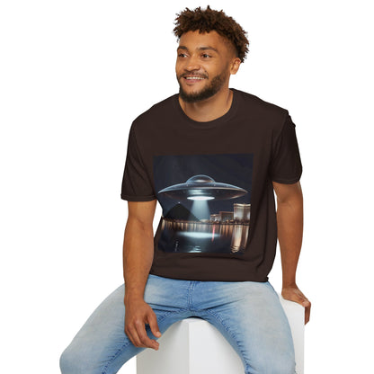 Las Vegas UFO, Vintage UFO Graphic Unisex T-Shirt, Retro Tee for Sci-Fi Lovers, Gift for Space Enthusiasts, Cool Alien Design, Unique Casual Wear