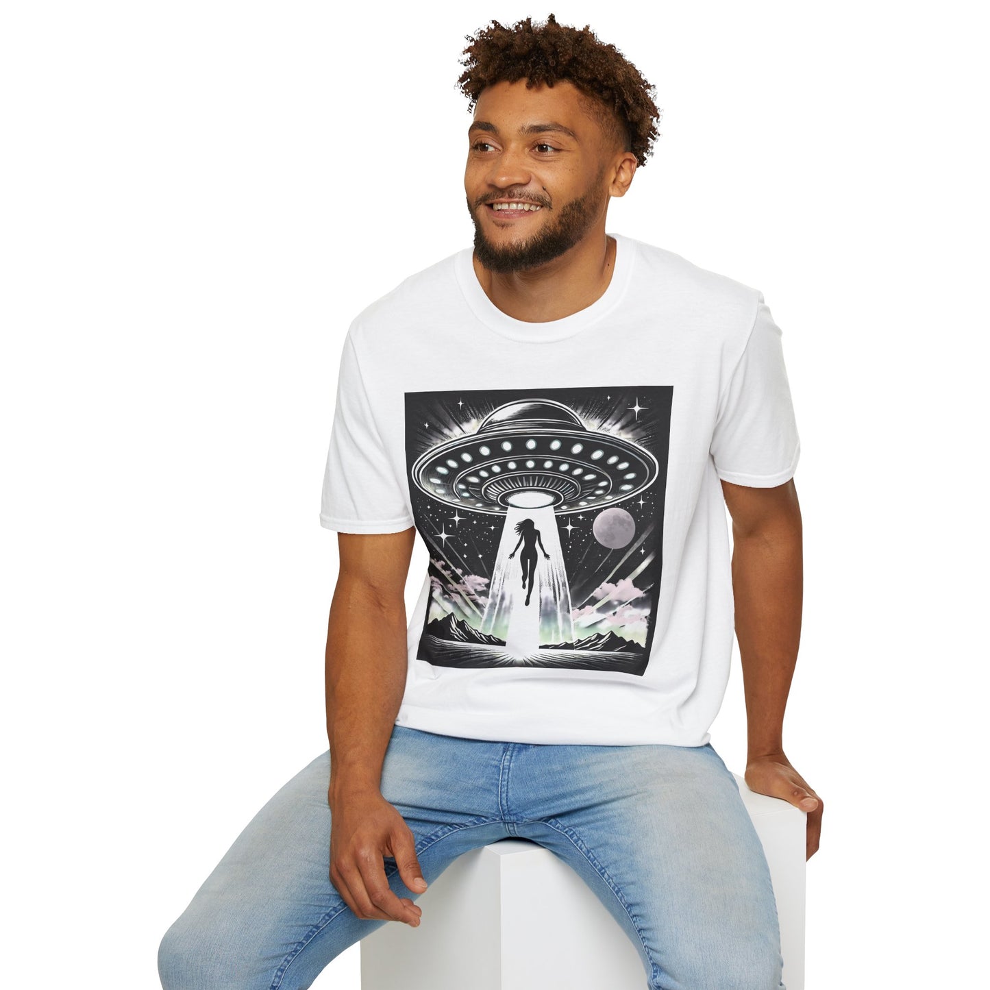Cosmic Alien Abduction T-Shirt, Retro UFO Shirt, t-shirts, tshirts, Space Enthusiast Apparel, Graphic Tee, Gift for Sci-Fi Lovers, tees, png