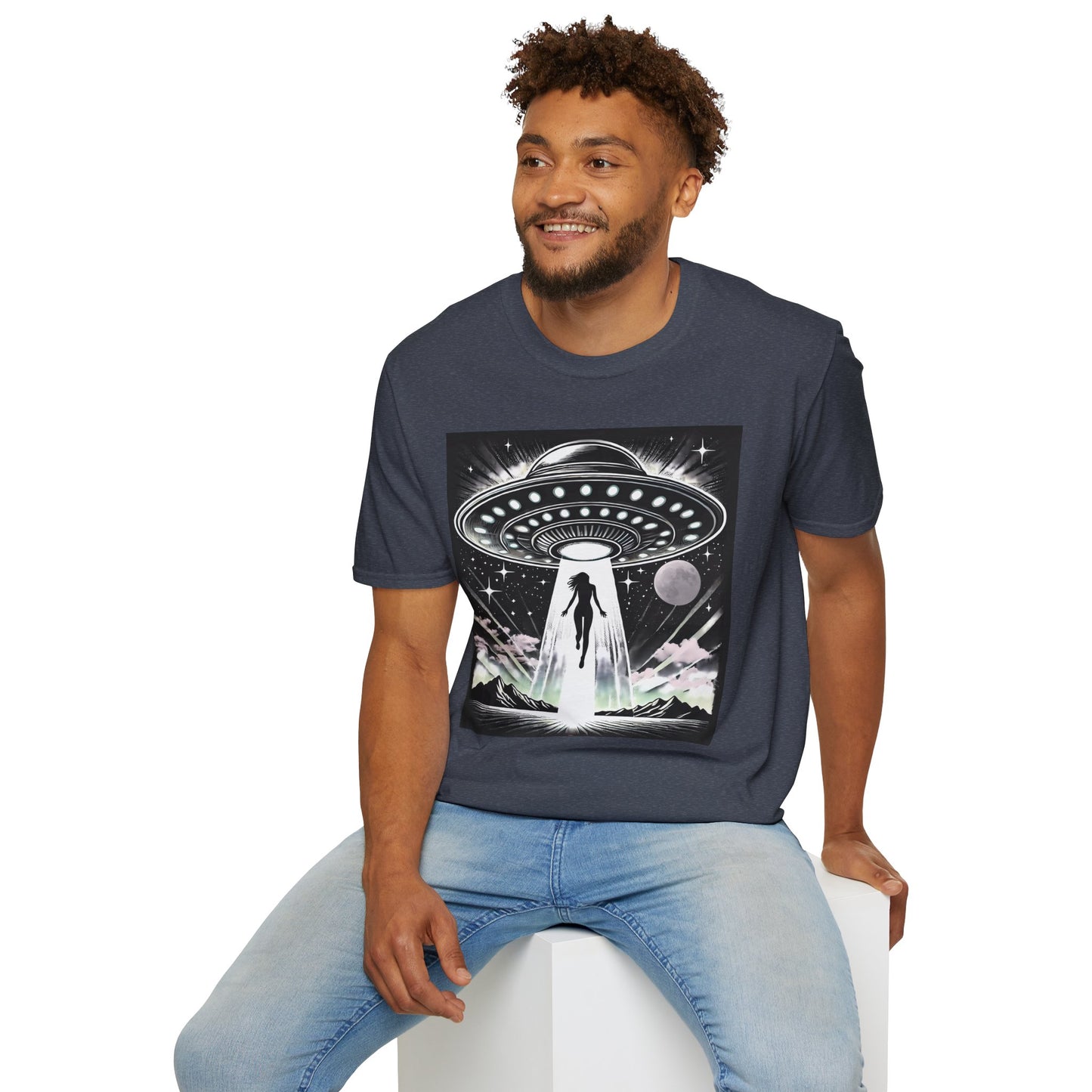 Cosmic Alien Abduction T-Shirt, Retro UFO Shirt, t-shirts, tshirts, Space Enthusiast Apparel, Graphic Tee, Gift for Sci-Fi Lovers, tees, png