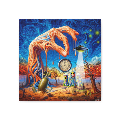 Two Minutes till Midnight, Canvas Stretched, 0.75", doomsday, funny, comedy, graphic design, png, svg