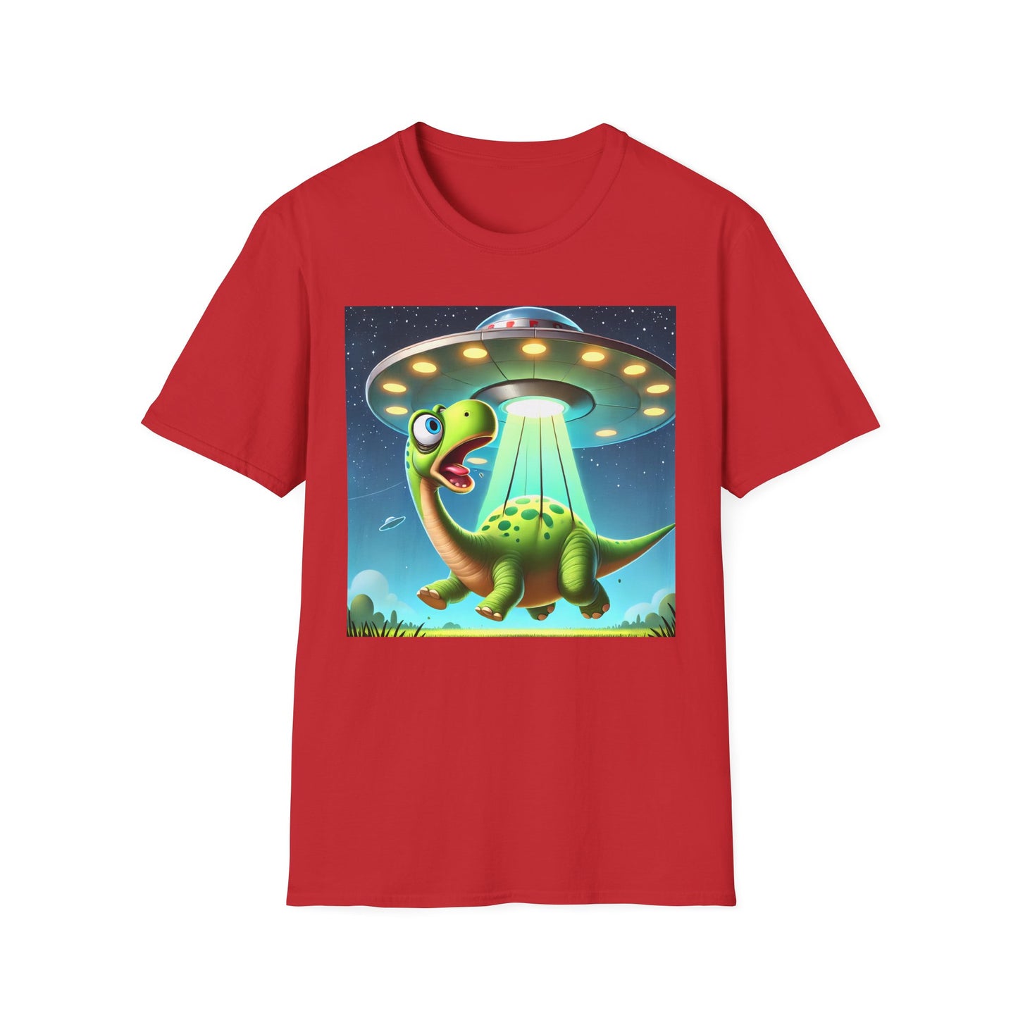 Cute Alien Dinosaur Unisex T-Shirt, Fun Graphic Tee, Kids & Adults, Space Theme, Playful Gift Idea, Birthday, Casual Wear