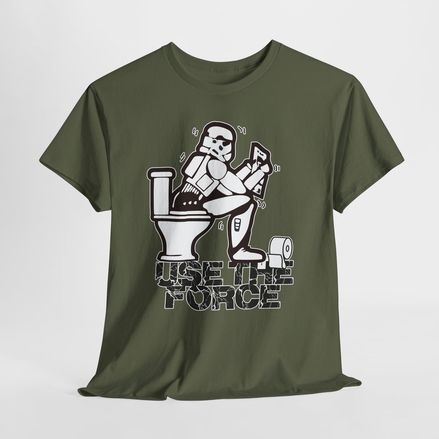 Use The Force, Unisex Heavy Cotton Tee, Star Wars, funny, restroom jokes, graphic design, png