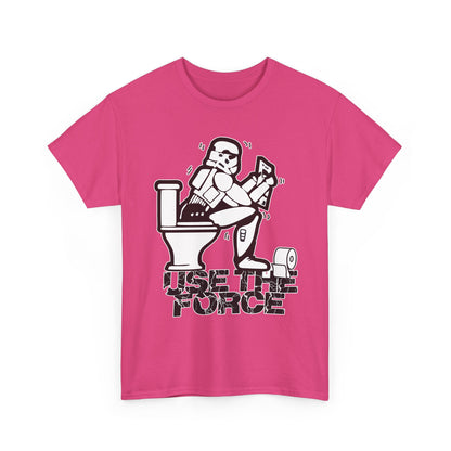 Use The Force, Unisex Heavy Cotton Tee, Star Wars, funny, restroom jokes, graphic design, png