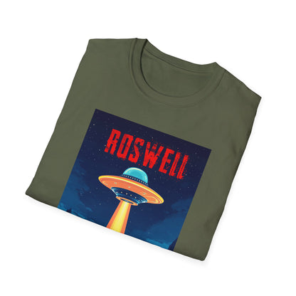 Roswell Alien Encounter Unisex T-Shirt, Retro Space UFO Tee, Sci-Fi Lovers Gift, Convention Wear, Extraterrestrial Tee, graphic design, png