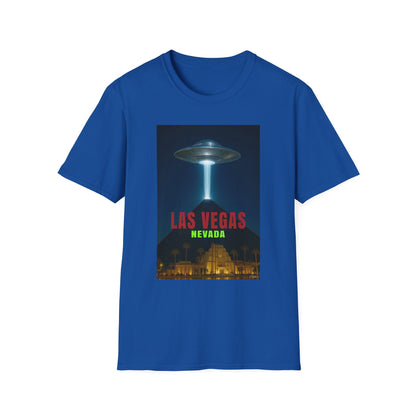 Luxor UFO, Las Vegas UFO Unisex Softstyle T-Shirt - Retro Nevada Design, graphic design, t-shirts, tshirts, tees, GraphicTees, png