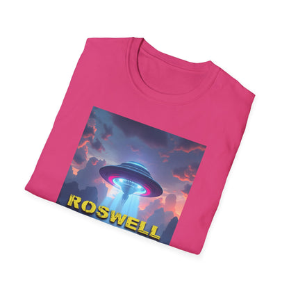 Roswell Probed Retro T-Shirt - Alien UFO Lover Gift, Sci-Fi Apparel, Extraterrestrial Tee, Unisex Softstyle Clothing, graphic design, png