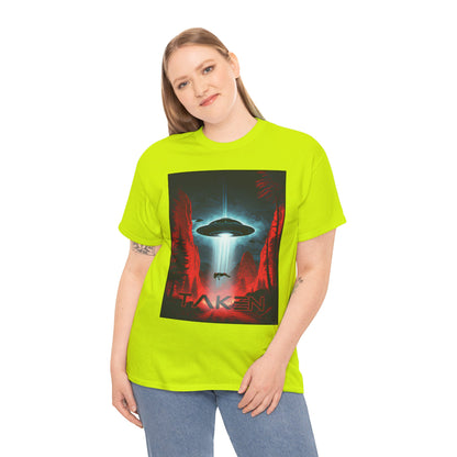 Taken, Unisex Heavy Cotton Tee, UFO inspired t-shirt, graphic design, art, png, t-shirts, tshirts, tee