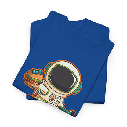 Astronaut Lunchtime Unisex Heavy Cotton Tee - Fun Graphic T-Shirt for Space Lovers, GraphicTees, png, t-shirts, tshirts
