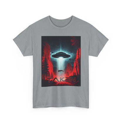 Taken, Unisex Heavy Cotton Tee, UFO inspired t-shirt, graphic design, art, png, t-shirts, tshirts, tee