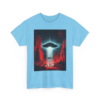 Taken, Unisex Heavy Cotton Tee, UFO inspired t-shirt, graphic design, art, png, t-shirts, tshirts, tee