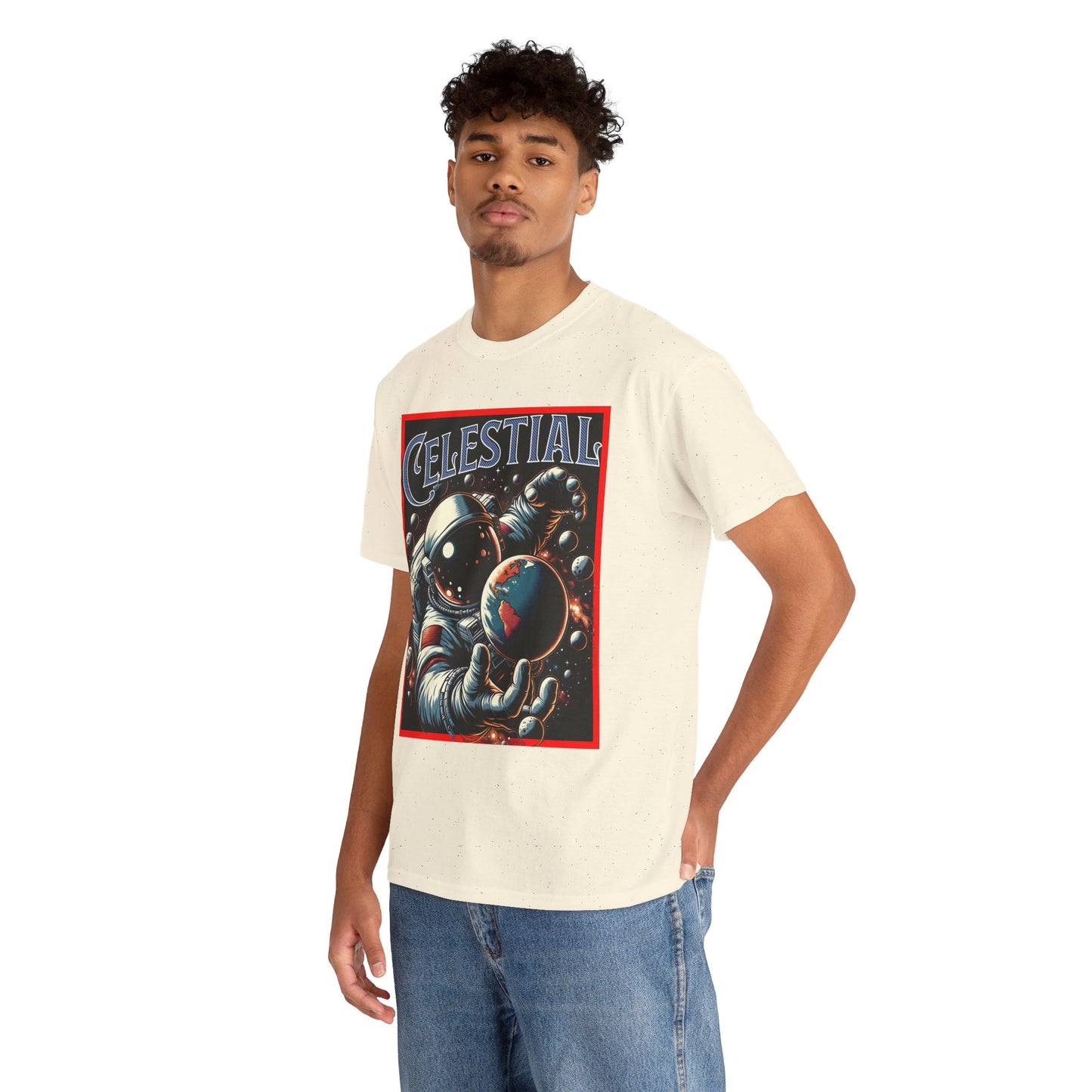 Celestial Astronaut Tee - Unisex Vintage Space Graphic T-Shirt, png, t-shirt, tshirts