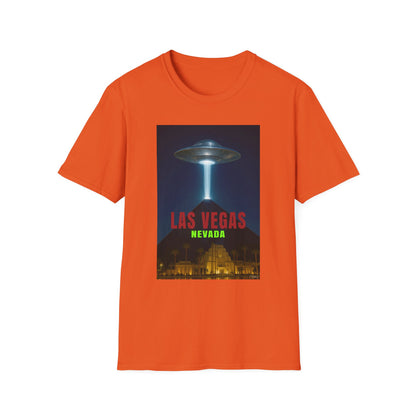 Luxor UFO, Las Vegas UFO Unisex Softstyle T-Shirt - Retro Nevada Design, graphic design, t-shirts, tshirts, tees, GraphicTees, png