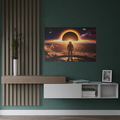 Astronaut Watching Blackholes, Satin Poster, Space Art Print, Cosmic Decor, Wall Art for Space Lovers, Unique Gift for Astronaut Fans, t-shirts, tshirts, tees