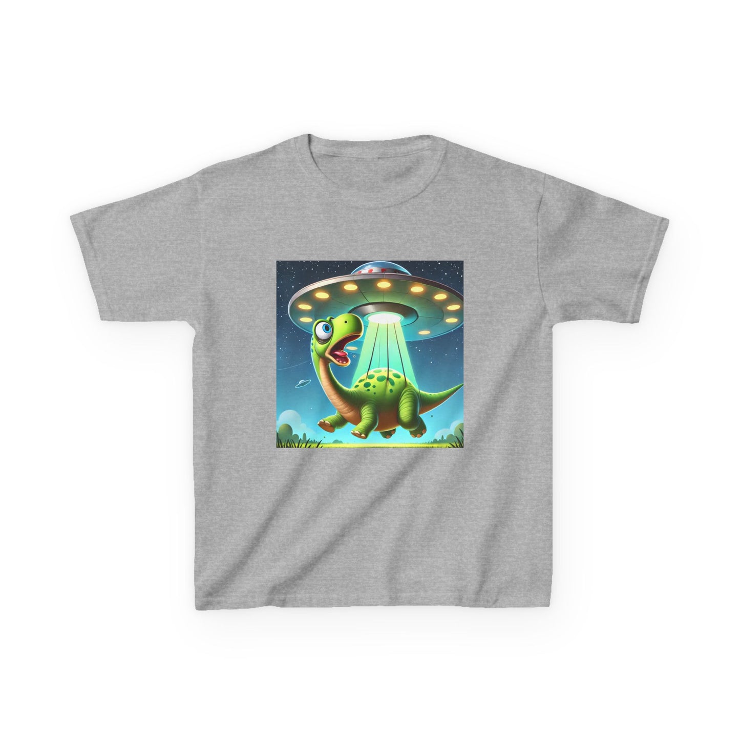 Dinosaur UFO Kids Tee, Fun Graphic Shirt for Boys and Girls, Perfect for Birthdays, Parties, Casual Wear, Gifts, tshirt, t-shirt, png, dino