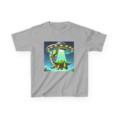 Dinosaur UFO Kids Tee, Fun Graphic Shirt for Boys and Girls, Perfect for Birthdays, Parties, Casual Wear, Gifts, tshirt, t-shirt, png, dino