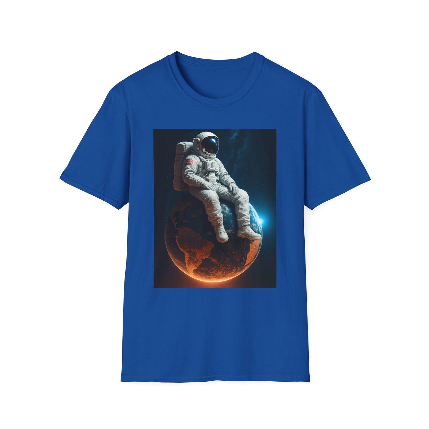 Sitting on an Earth, Cosmic Astronaut T-Shirt, Unisex Graphic Tee, Space Lover Gift, Casual Wear, Astronomy Fan Shirt, Graphic Tee, t-shirt, tshirt, png