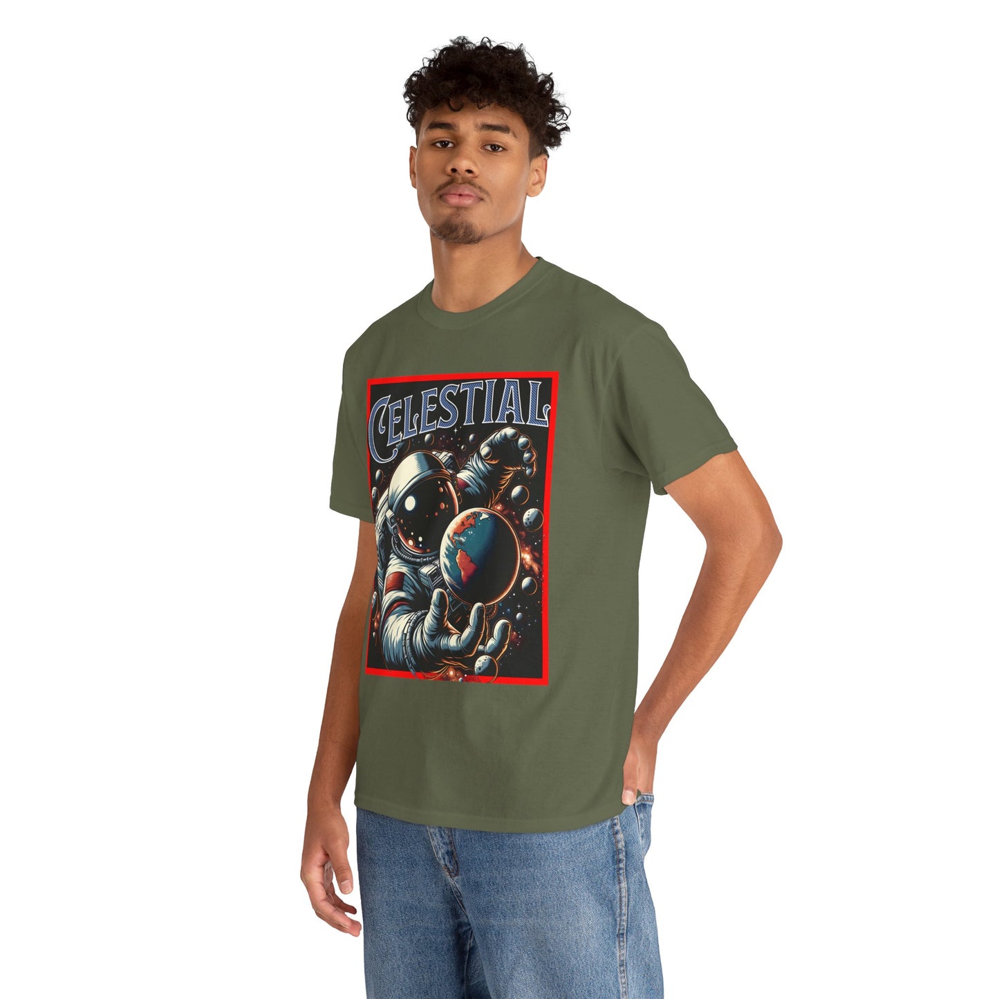 Celestial Astronaut Tee - Unisex Vintage Space Graphic T-Shirt, png, t-shirt, tshirts