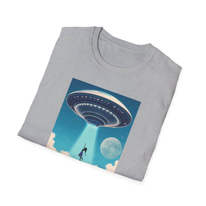 Cosmic Abduction Unisex T-Shirt | Space Alien Tee, UFO Graphic Shirt, Sci-Fi Fan Gift, Casual Style, Cool Vintage Look