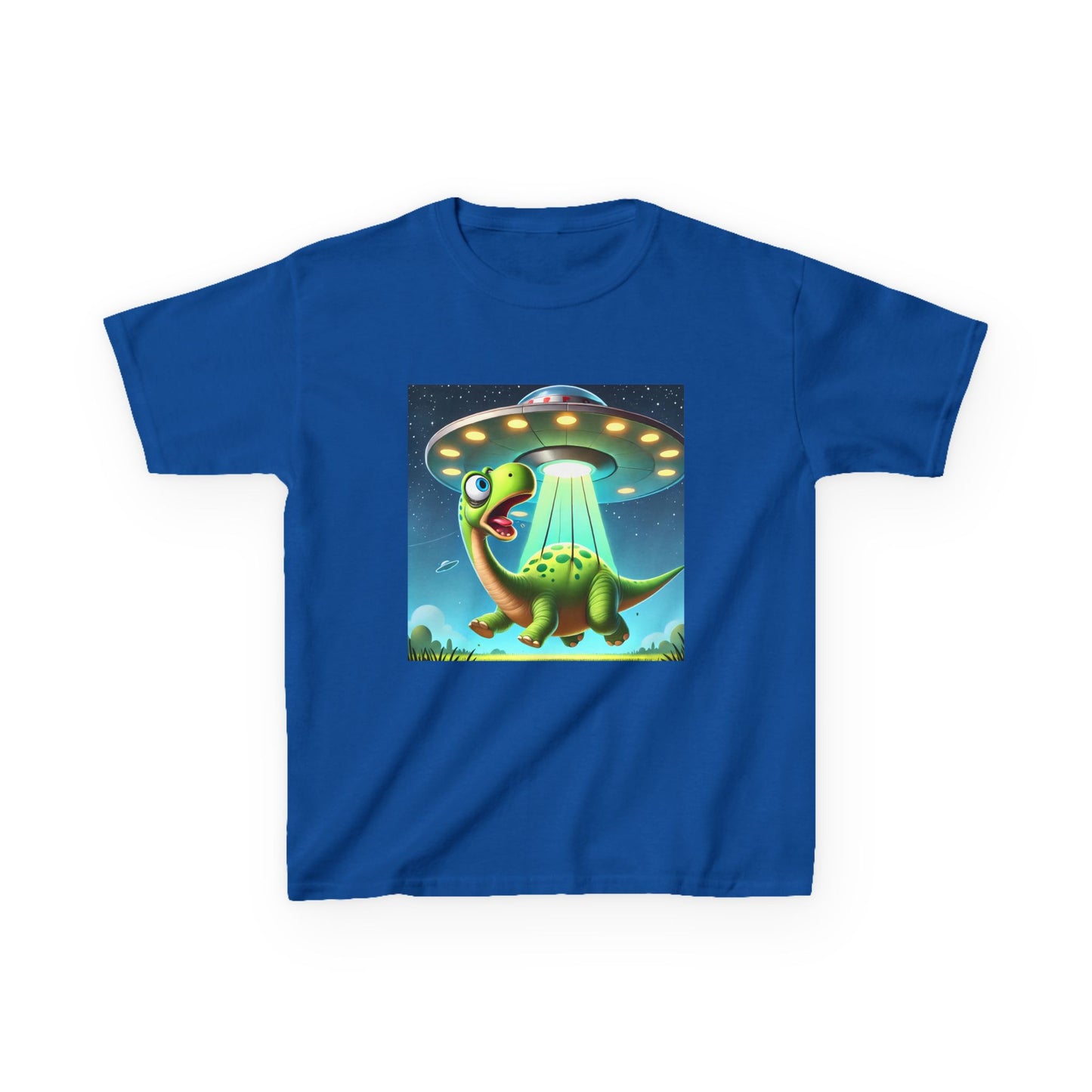 Dinosaur UFO Kids Tee, Fun Graphic Shirt for Boys and Girls, Perfect for Birthdays, Parties, Casual Wear, Gifts, tshirt, t-shirt, png, dino