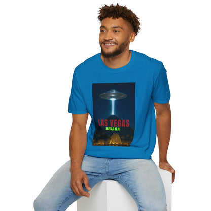 Luxor UFO, Las Vegas UFO Unisex Softstyle T-Shirt - Retro Nevada Design, graphic design, t-shirts, tshirts, tees, GraphicTees, png