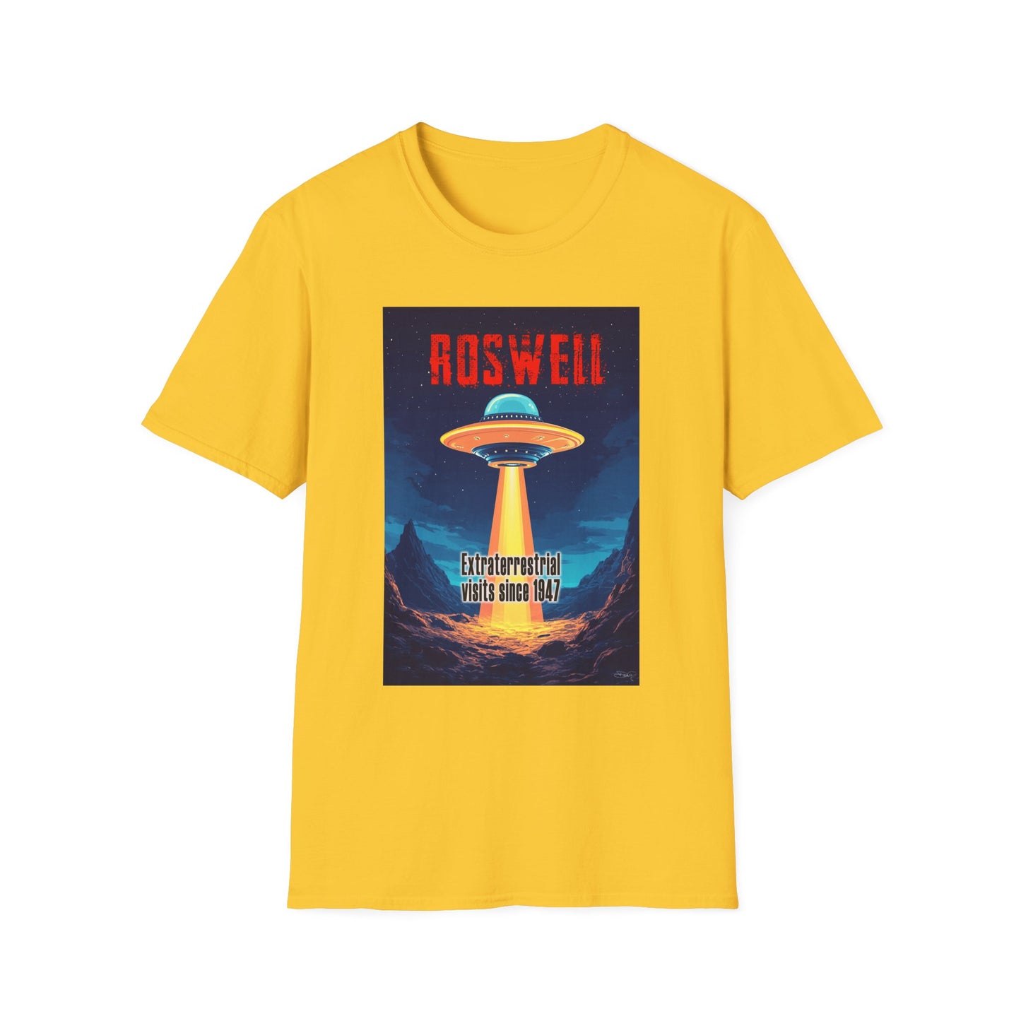 Roswell Alien Encounter Unisex T-Shirt, Retro Space UFO Tee, Sci-Fi Lovers Gift, Convention Wear, Extraterrestrial Tee, graphic design, png