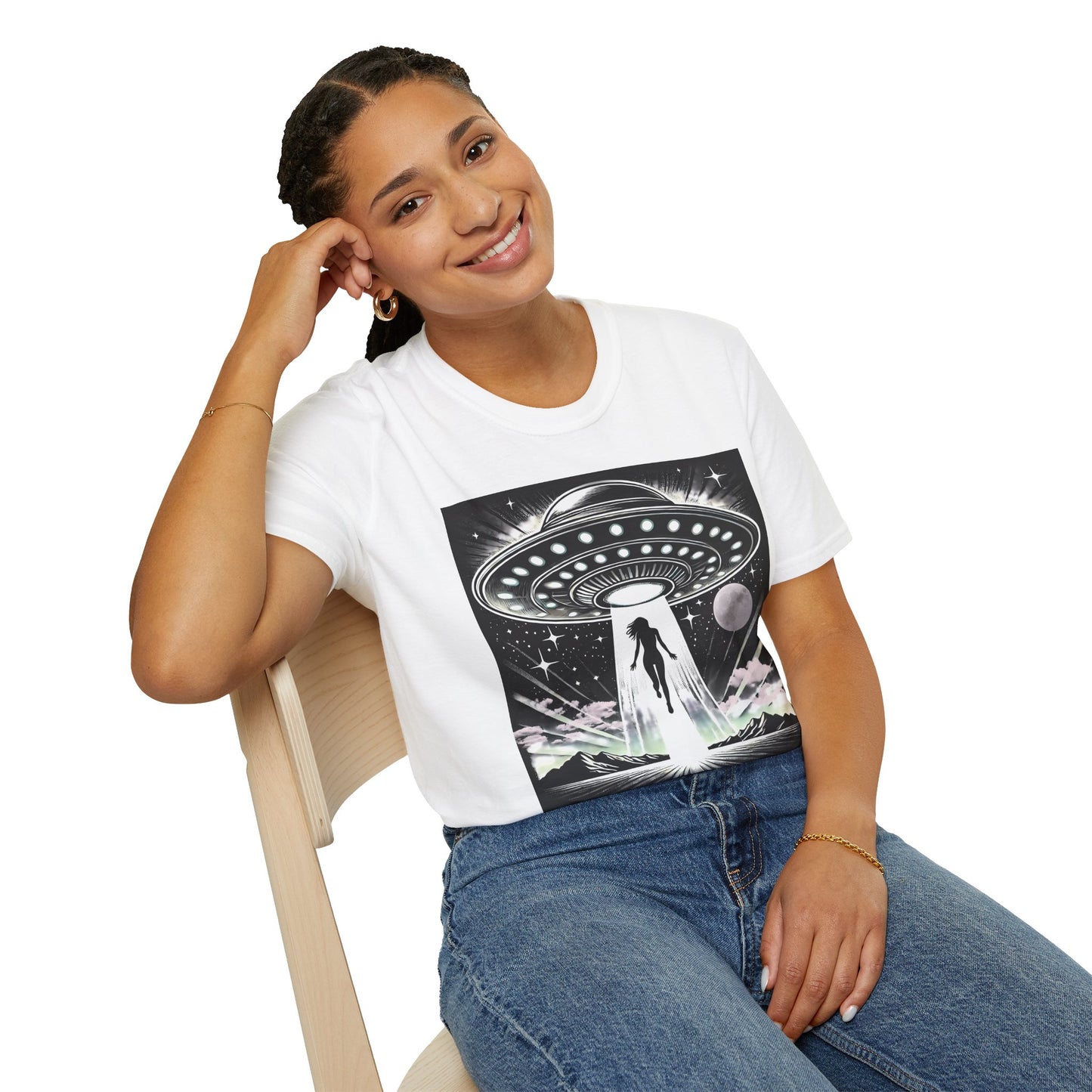 Cosmic Alien Abduction T-Shirt, Retro UFO Shirt, t-shirts, tshirts, Space Enthusiast Apparel, Graphic Tee, Gift for Sci-Fi Lovers, tees, png