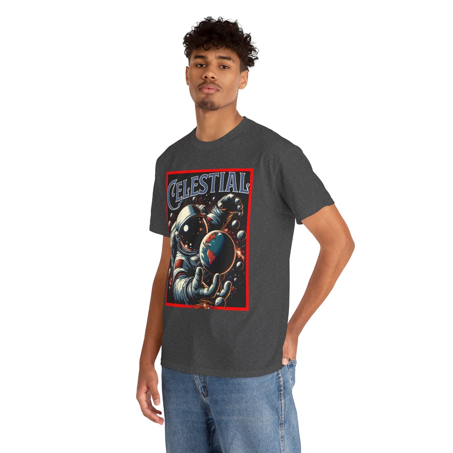 Celestial Astronaut Tee - Unisex Vintage Space Graphic T-Shirt, png, t-shirt, tshirts