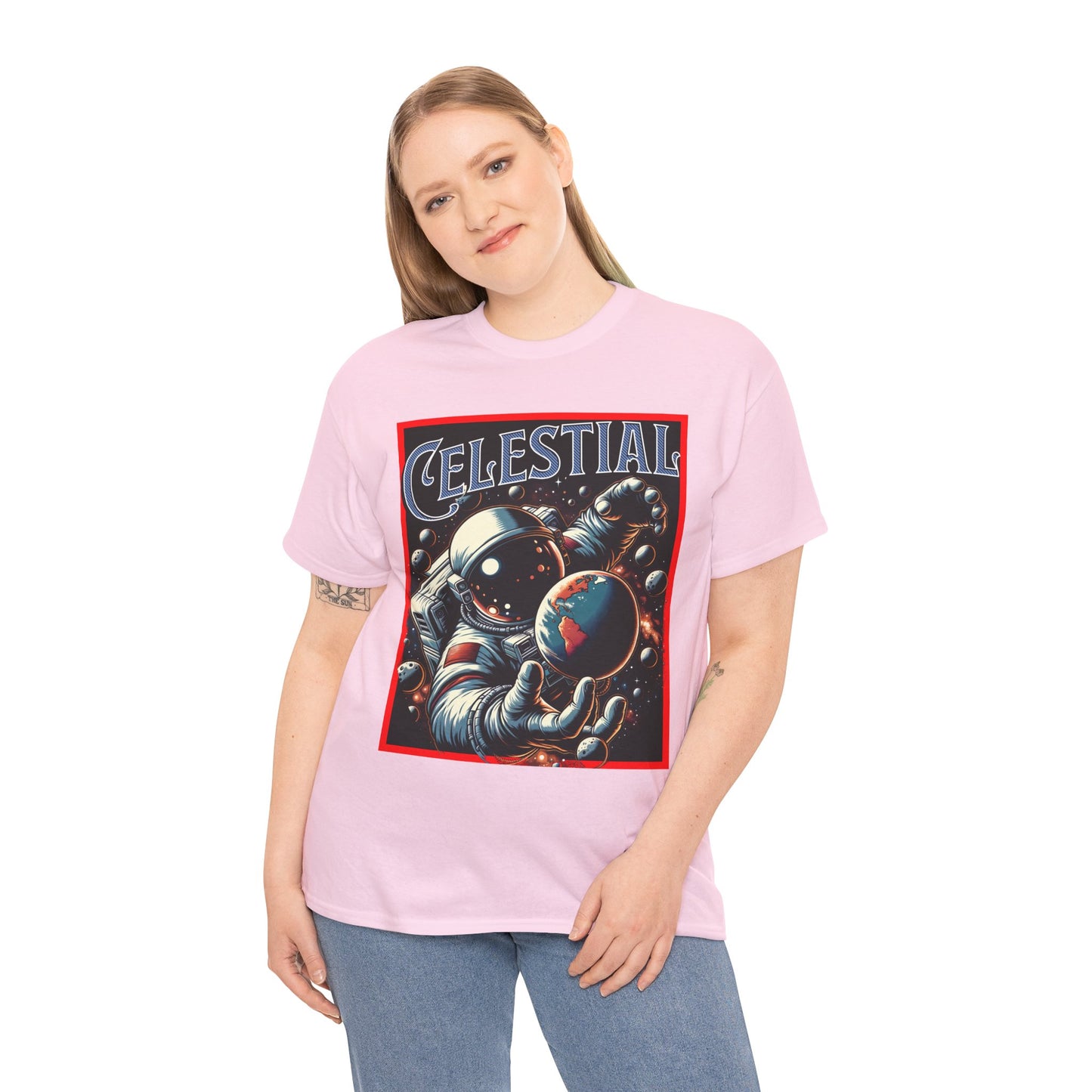 Celestial Astronaut Tee - Unisex Vintage Space Graphic T-Shirt, png, t-shirt, tshirts