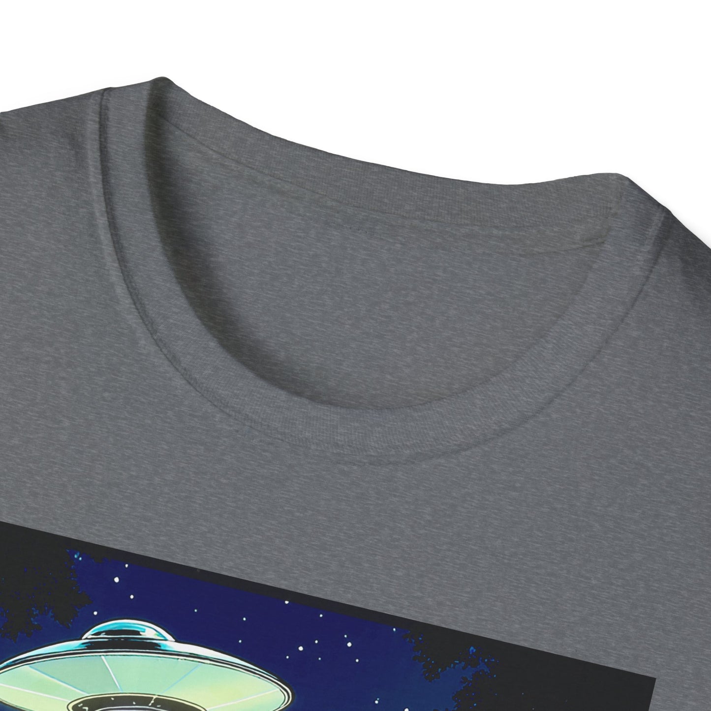 Bigfoot Probe Unisex Softstyle T-Shirt - Fun UFO Graphic Tee, Perfect Gift, Halloween, Nerd Culture, Outdoors, Alien, Graphic tees, t-shirts, Graphic design, t-shirts, tees