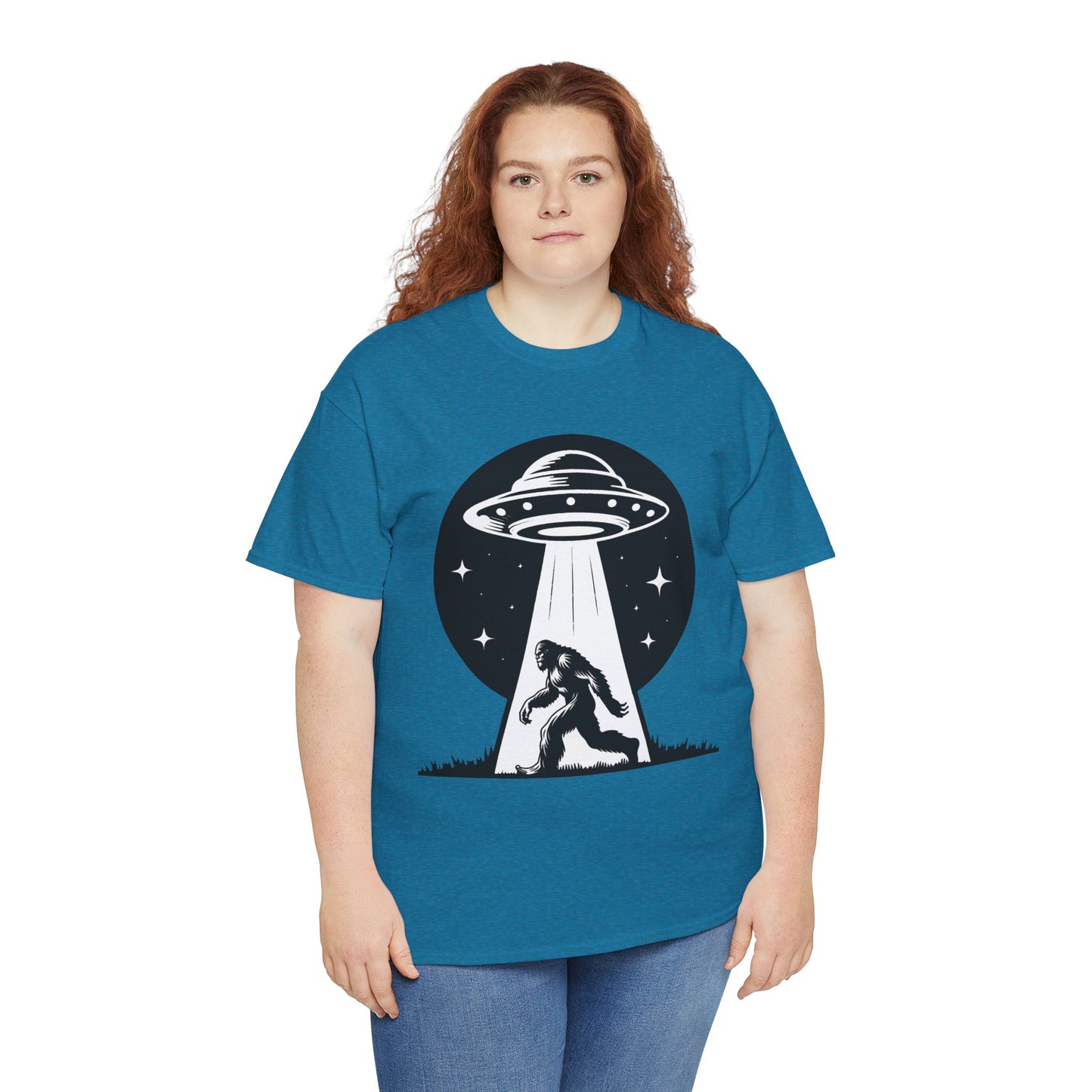 Bigfoot UFO Unisex Tee Graphic Design T-Shirt, GraphicTees, png, sublimation