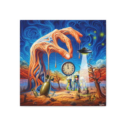 Two Minutes till Midnight, Canvas Stretched, 0.75", doomsday, funny, comedy, graphic design, png, svg