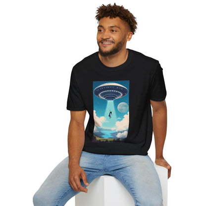 Cosmic Abduction Unisex T-Shirt | Space Alien Tee, UFO Graphic Shirt, Sci-Fi Fan Gift, Casual Style, Cool Vintage Look