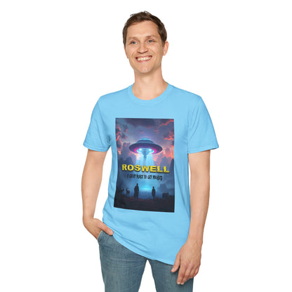 Roswell Probed Retro T-Shirt - Alien UFO Lover Gift, Sci-Fi Apparel, Extraterrestrial Tee, Unisex Softstyle Clothing, graphic design, png